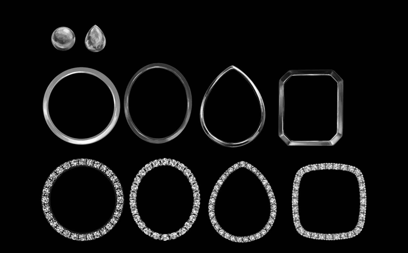 10 jewelry setting stamps