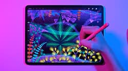 Neon Garden Scenery