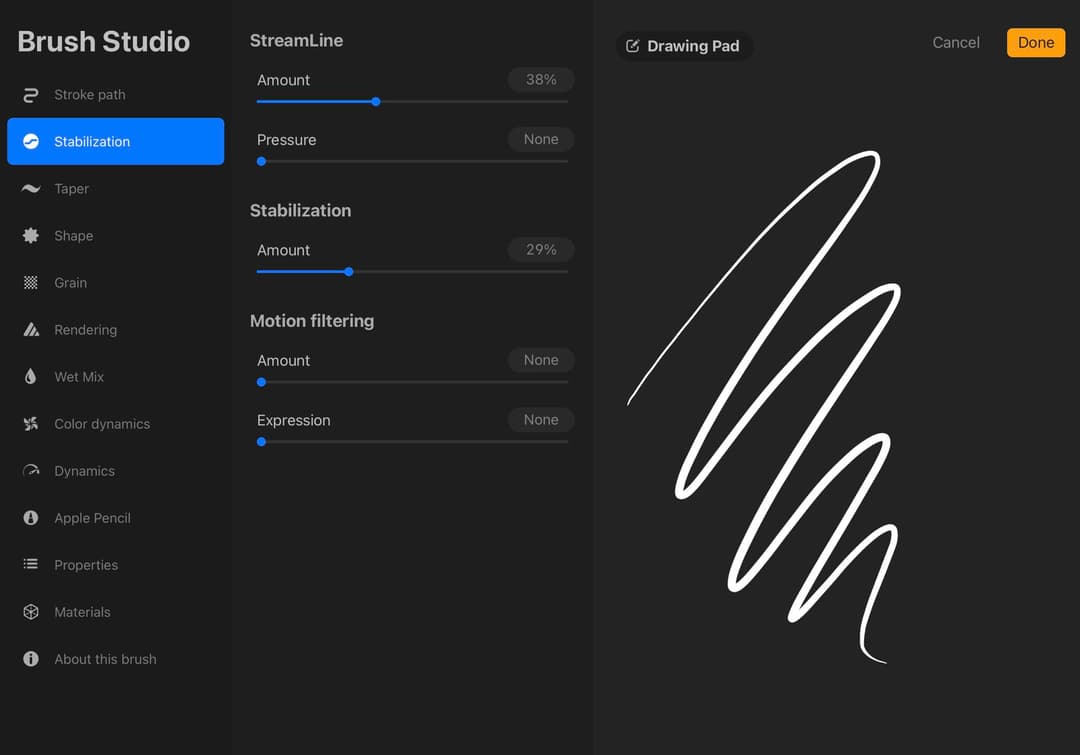 Brush Settings