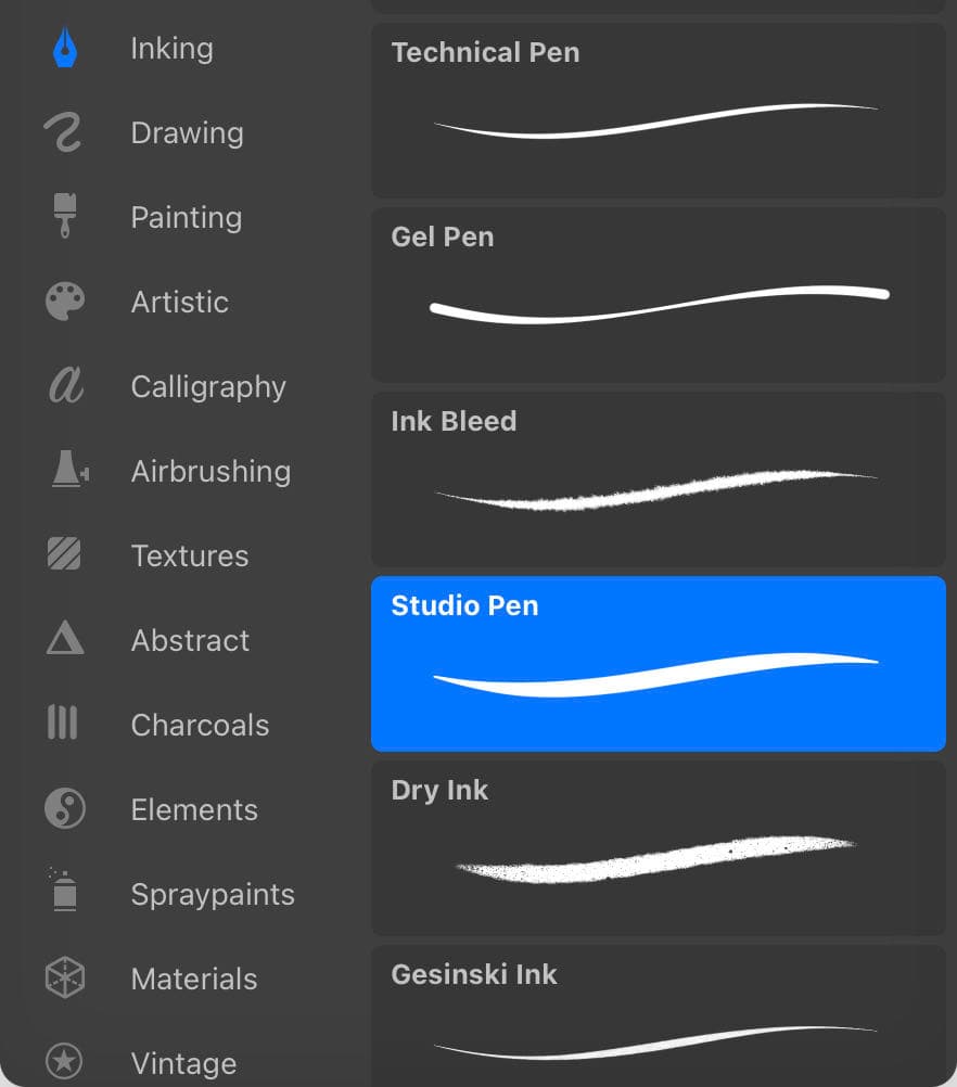 Recommended brushes for Anime lineart
