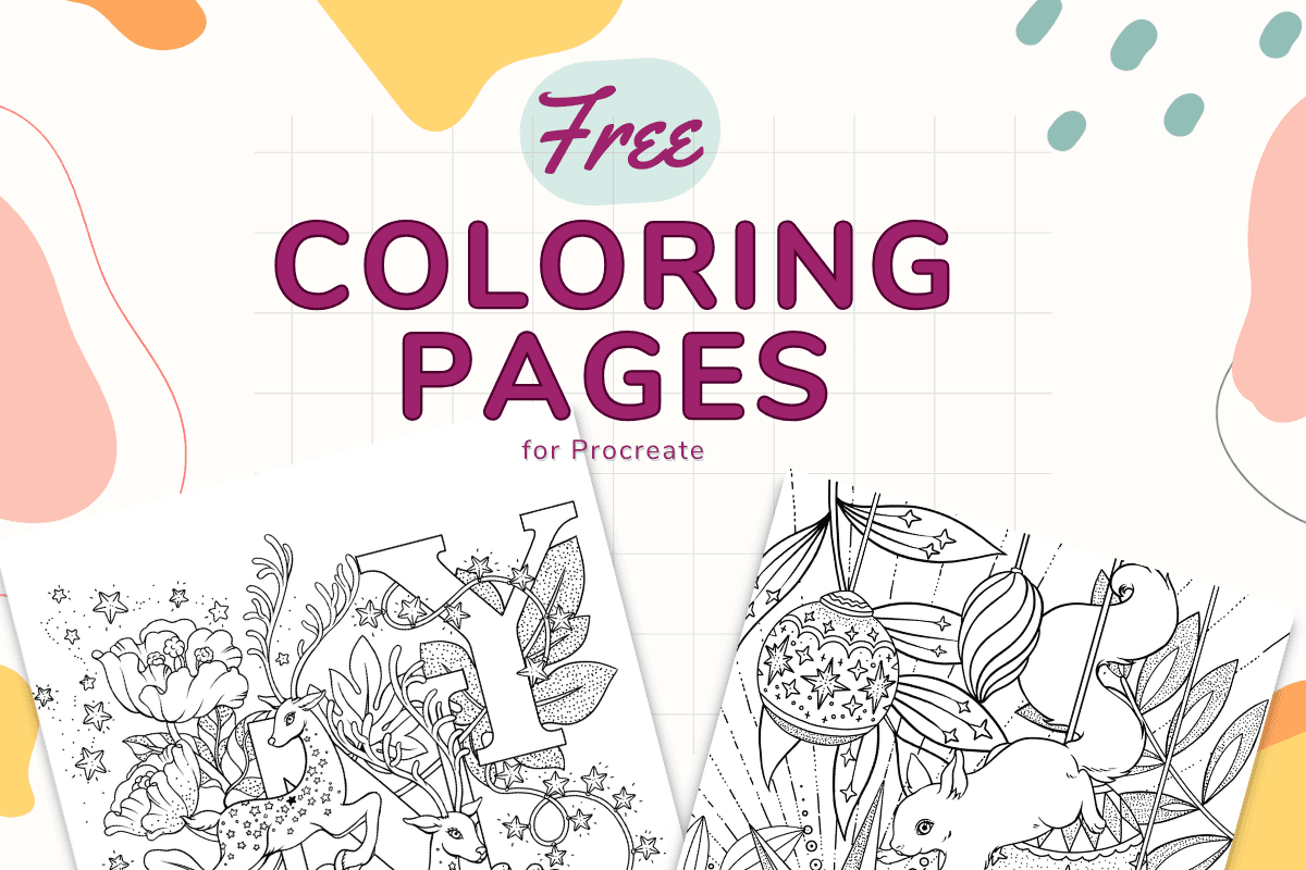 Free Coloring Pages for Procreate: Holiday Edition