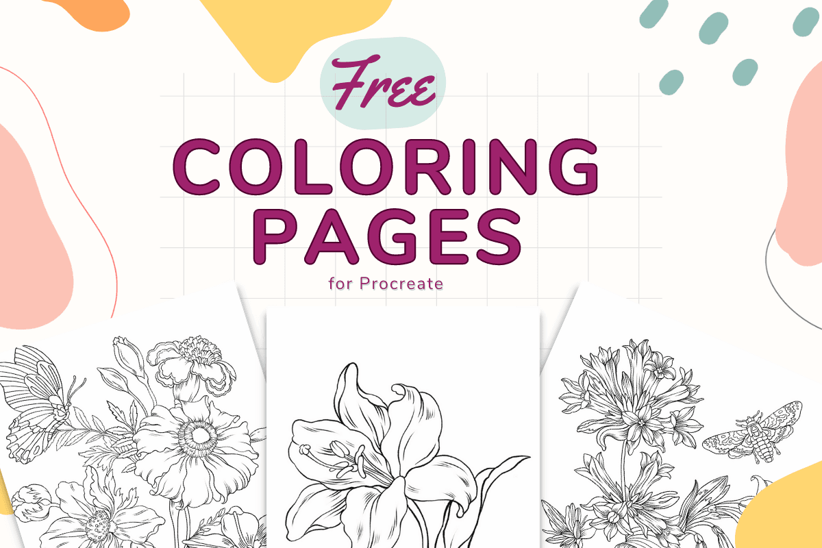 Free Coloring Pages for Procreate: Flower Frenzy Edition