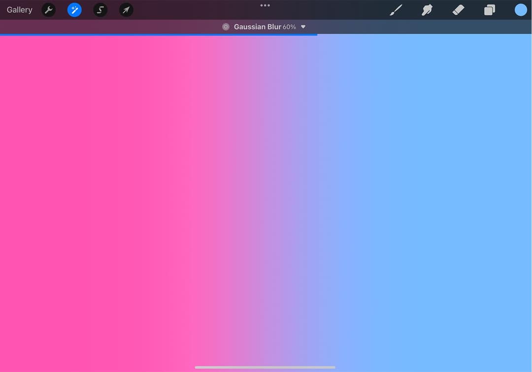 Procreate blending with Gaussian Blur