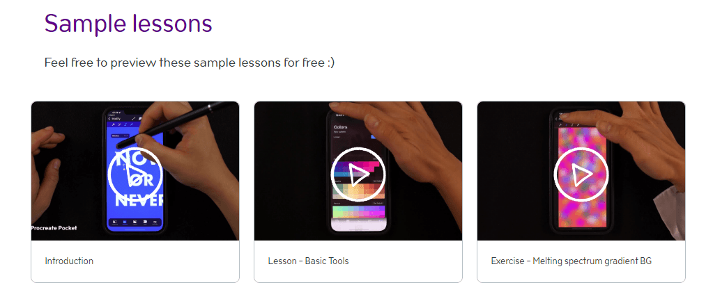 Sample Lessons from Procreate Pocket Course