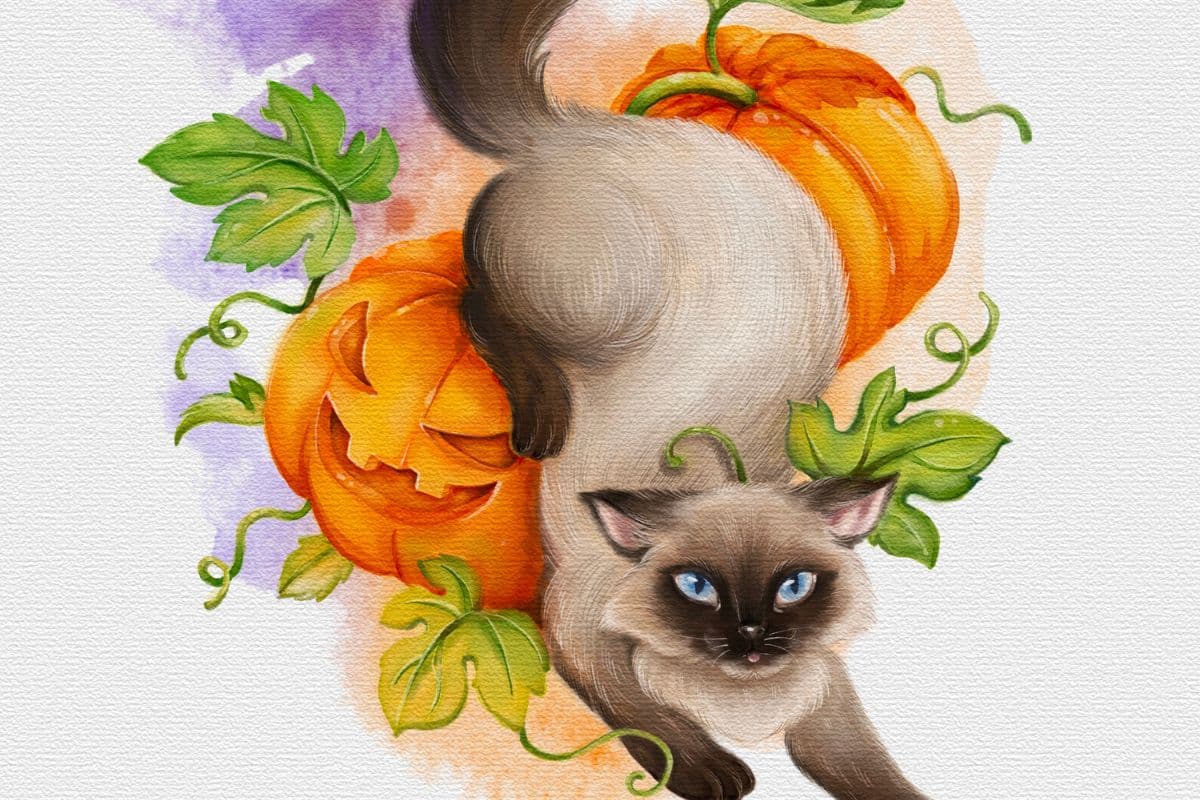 How to Paint Siamese Cats Using Digital Watercolors on Procreate