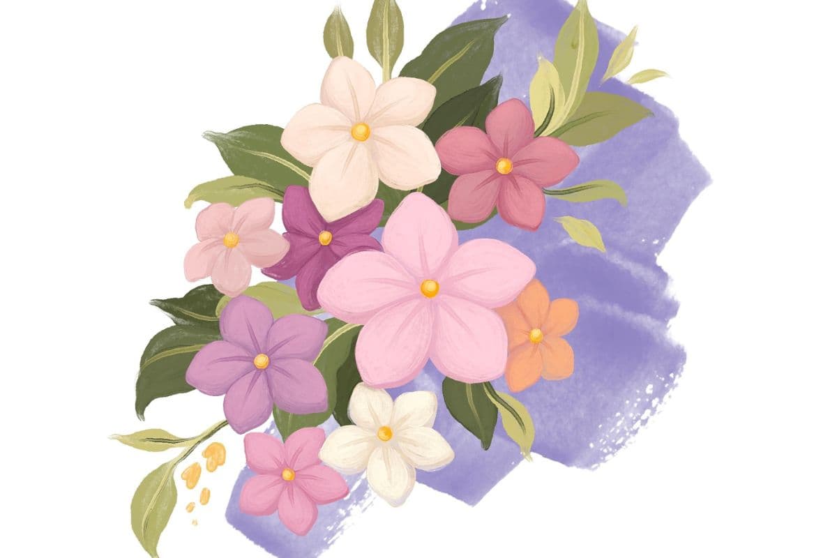How to Draw Easy Pastel Flowers on Procreate