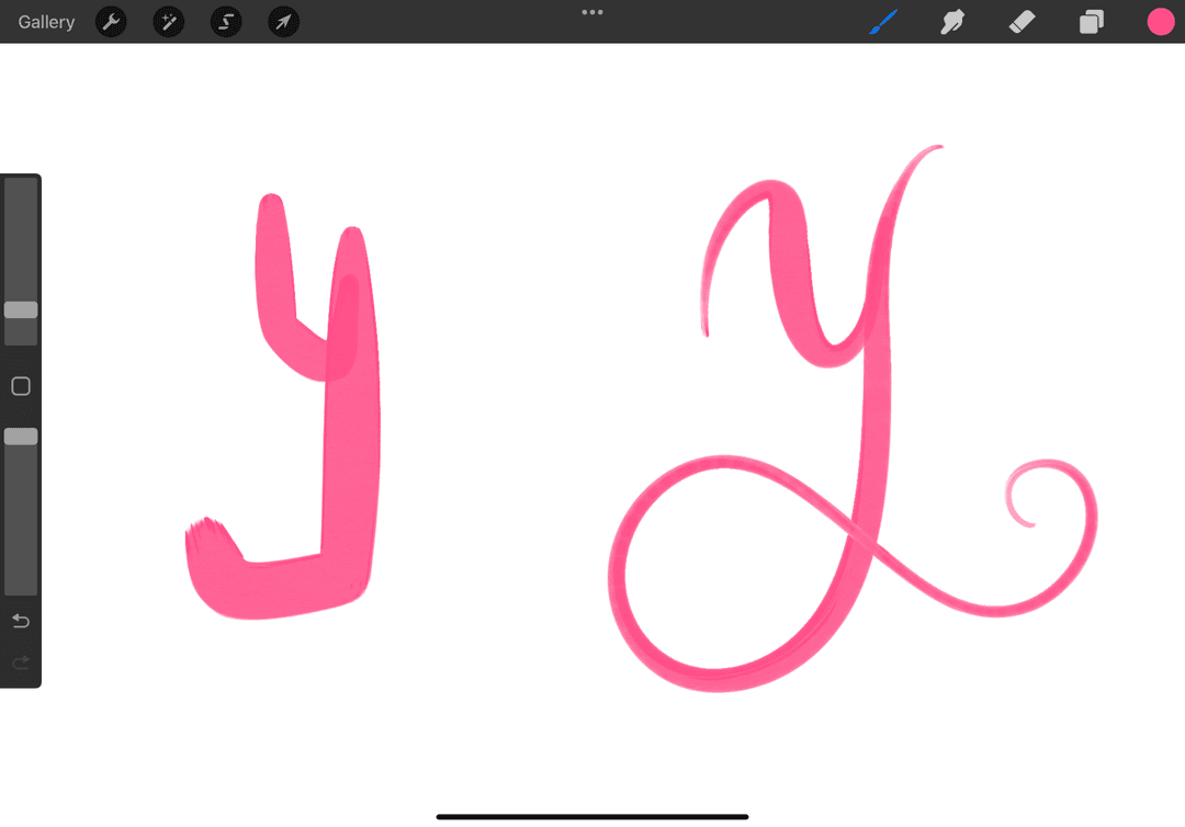 Procreate Lettering : Stiff vs Smooth