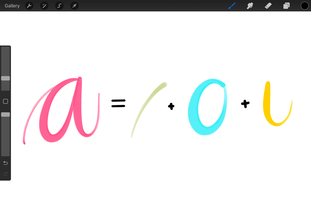 How to write an "a"