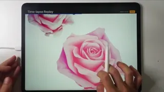 Recording a drawing process in Procreate, from the Masterclass